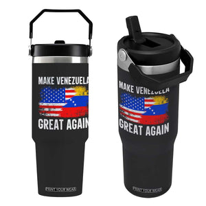 Make Venezuela Great Again Flip Straw Tumbler Political Gift TS12 One Size: 30 oz Black Print Your Wear