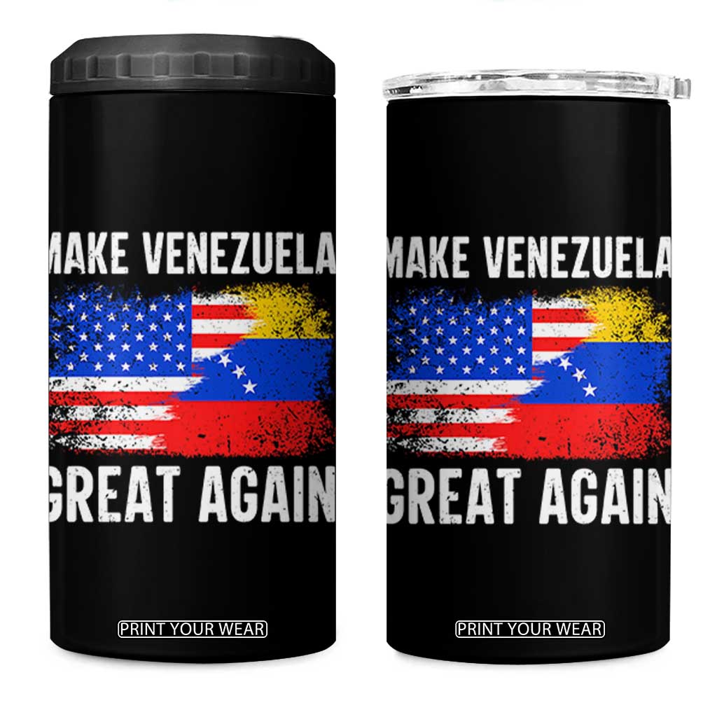 Make Venezuela Great Again 4 in 1 Can Cooler Tumbler Political Gift TS12 One Size: 16 oz Black Print Your Wear