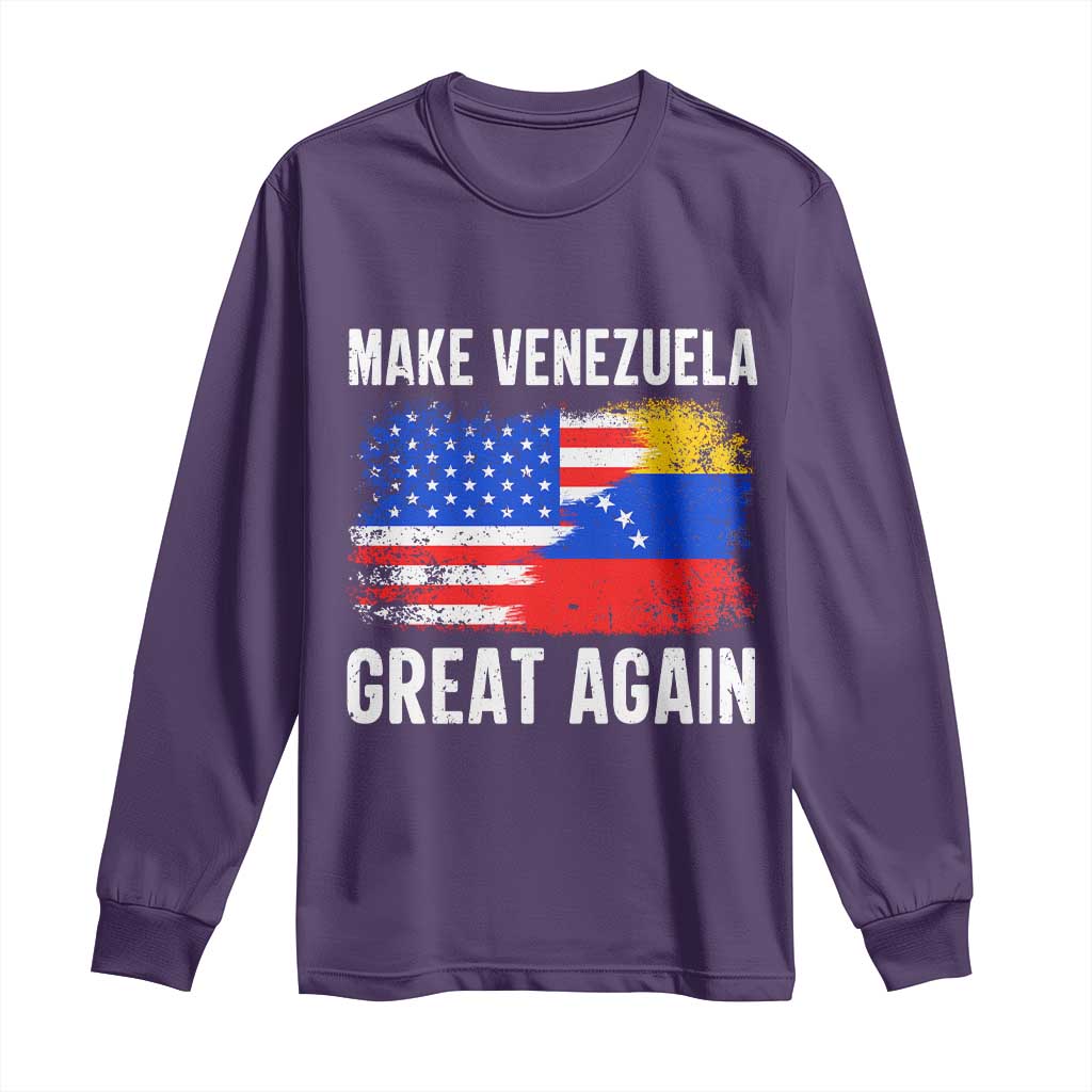 Make Venezuela Great Again Long Sleeve Shirt Political Gift TS12 Purple Print Your Wear