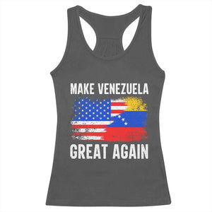 Make Venezuela Great Again Racerback Tank Top Political Gift TS12 Dark Heather Print Your Wear