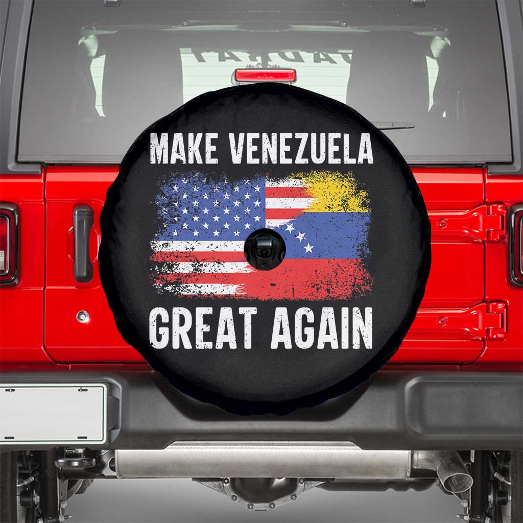 Make Venezuela Great Again Spare Tire Cover Political Gift TS12 Black Print Your Wear