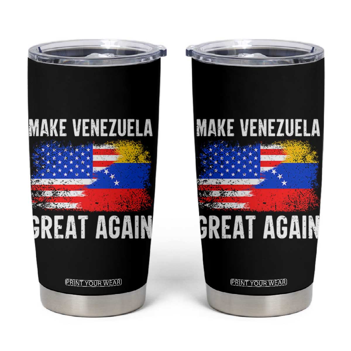 Make Venezuela Great Again Tumbler Cup Political Gift TS12 Black Print Your Wear