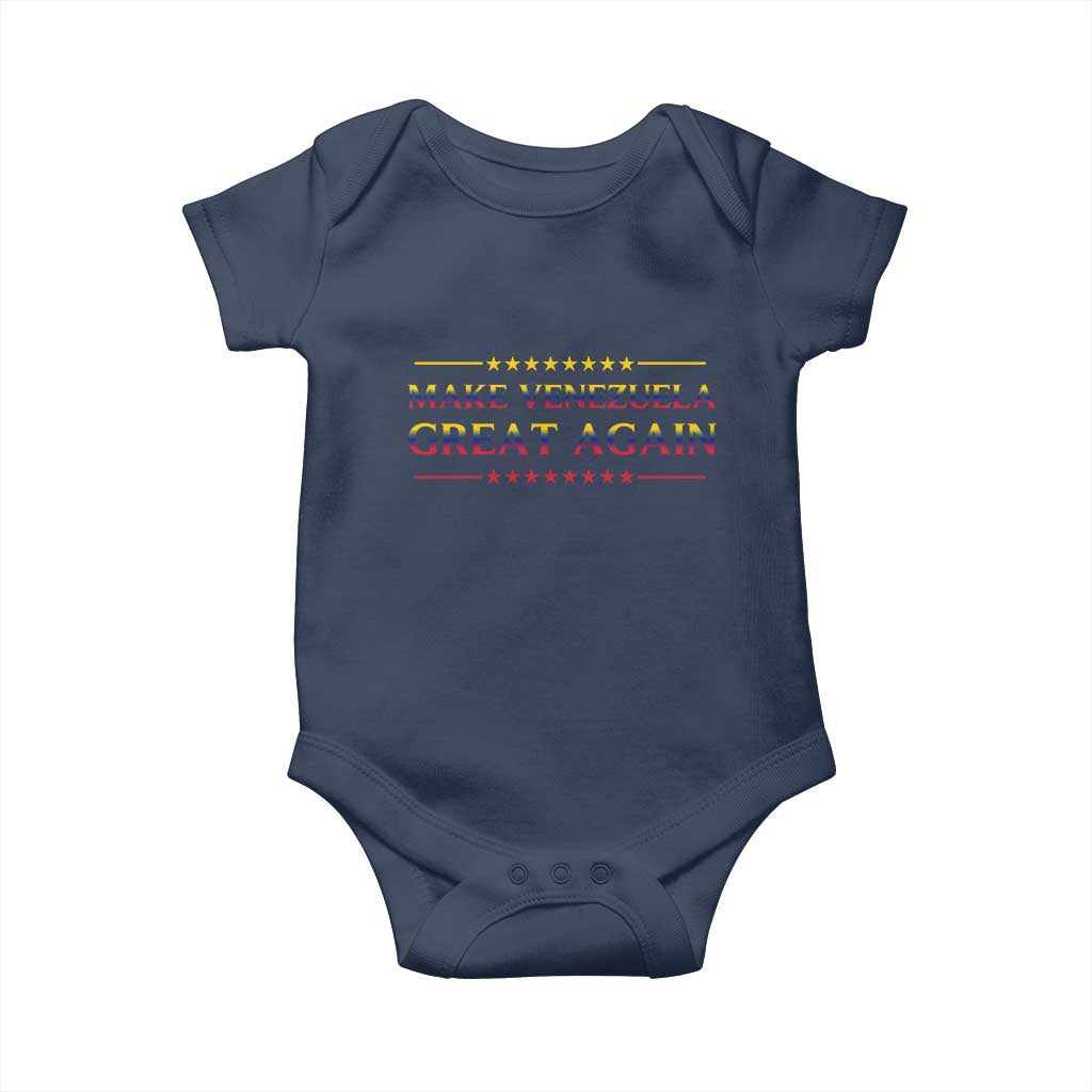 International Venezuela Gifts Baby Onesie Make Venezuela Great Again TS12 Navy Print Your Wear