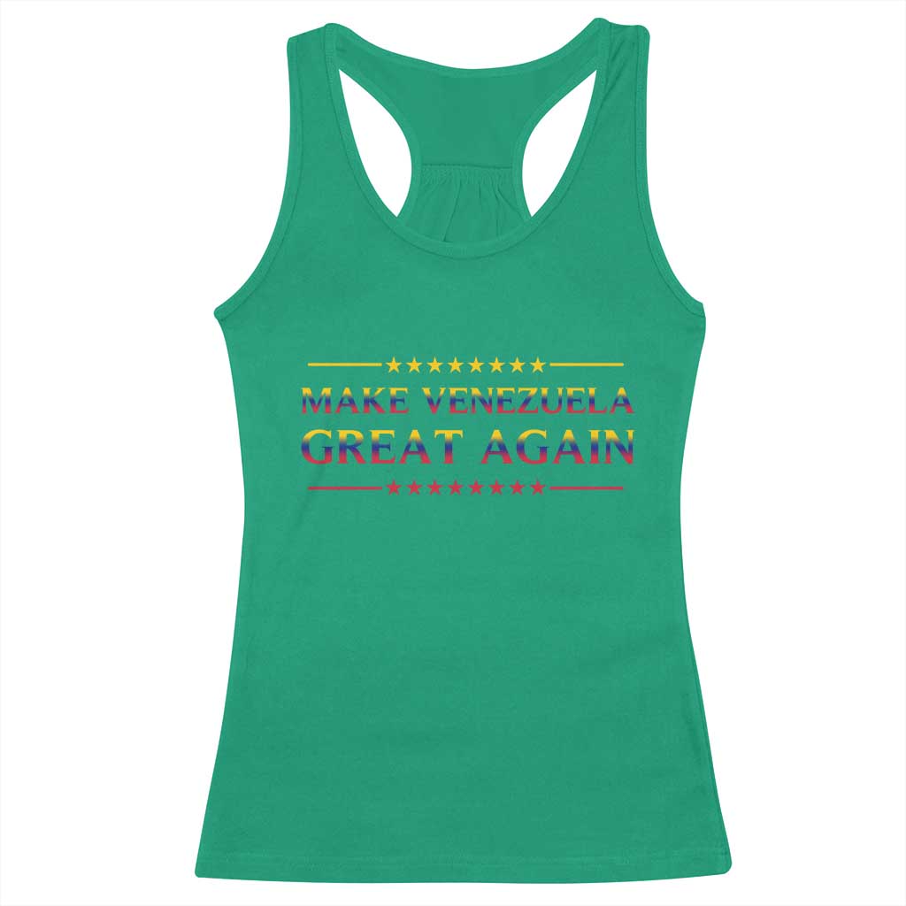 International Venezuela Gifts Racerback Tank Top Make Venezuela Great Again TS12 Irish Green Print Your Wear
