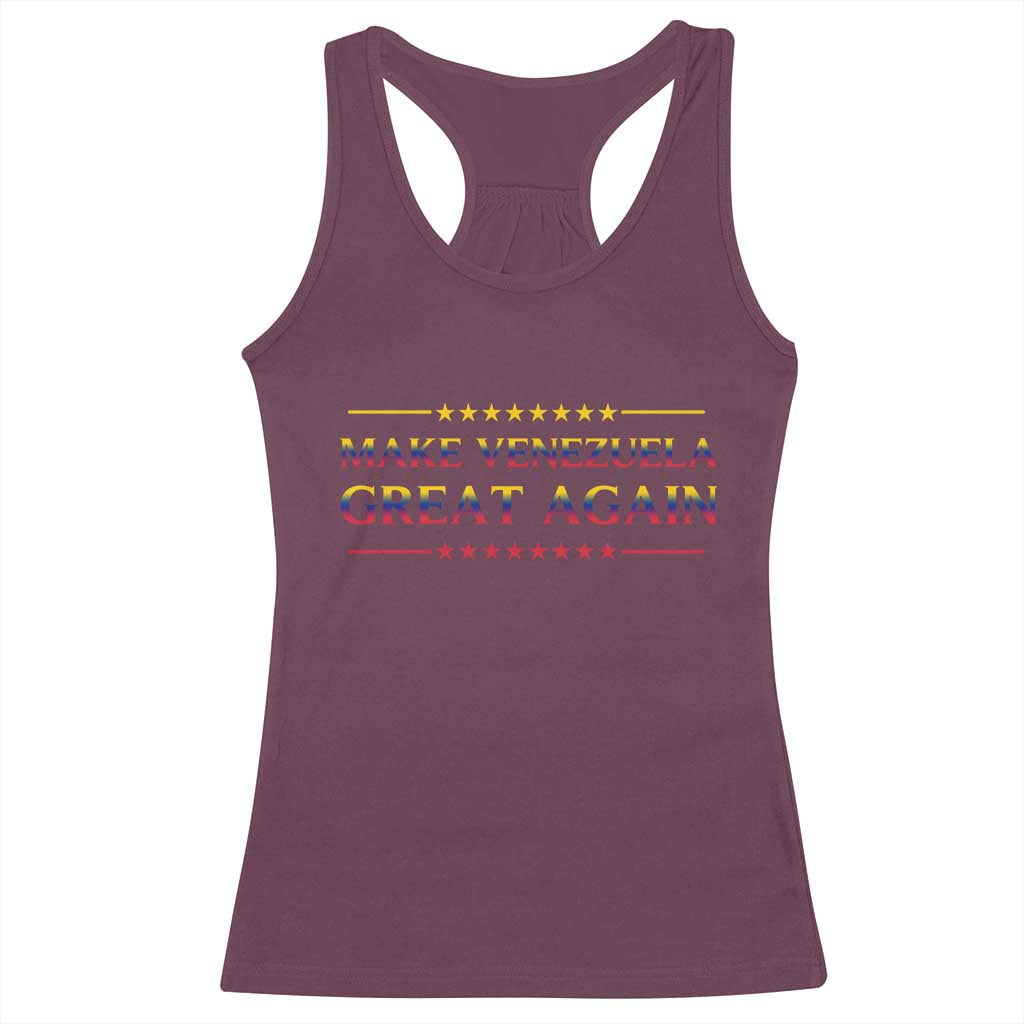 International Venezuela Gifts Racerback Tank Top Make Venezuela Great Again TS12 Maroon Print Your Wear