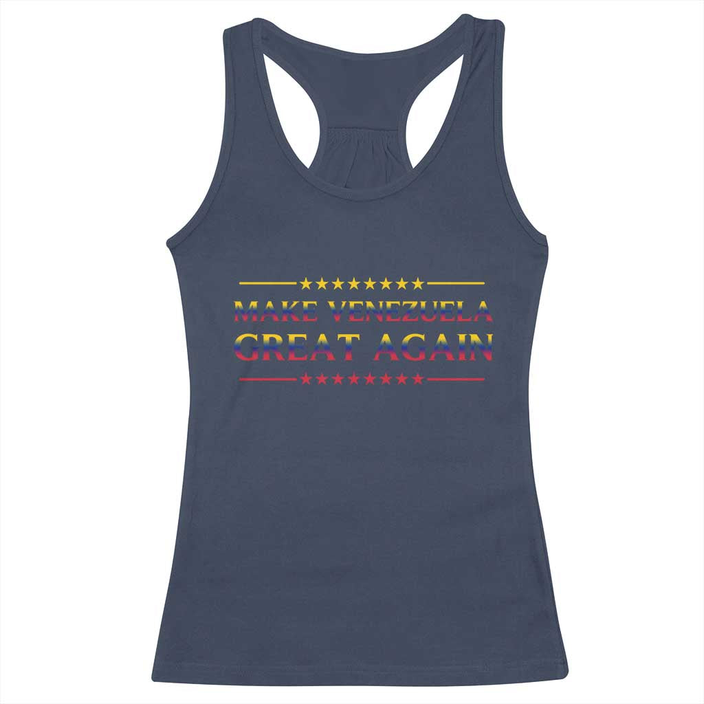 International Venezuela Gifts Racerback Tank Top Make Venezuela Great Again TS12 Navy Print Your Wear