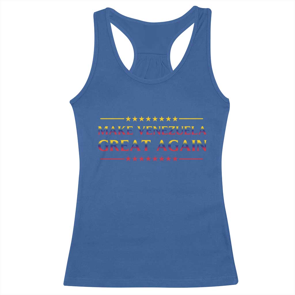 International Venezuela Gifts Racerback Tank Top Make Venezuela Great Again TS12 Royal Blue Print Your Wear