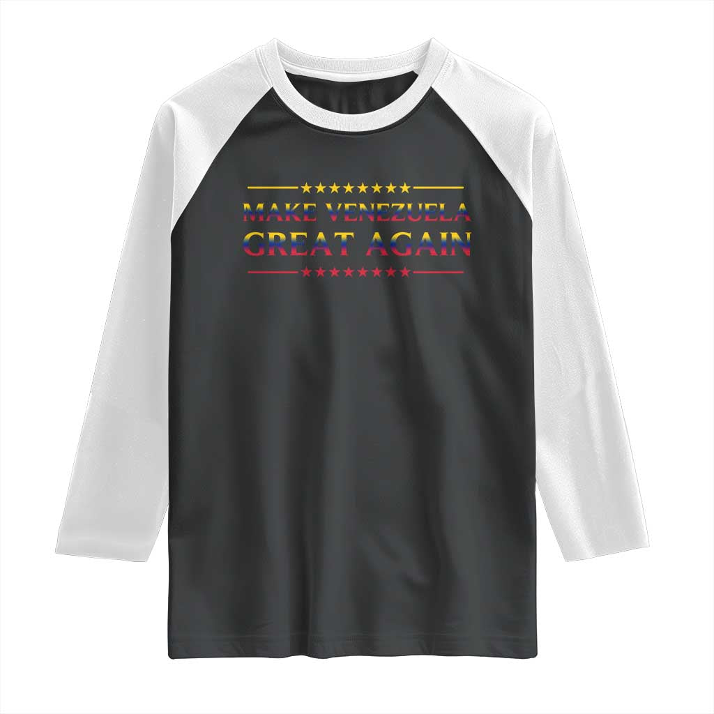 International Venezuela Gifts Raglan Shirt Make Venezuela Great Again TS12 Black White Print Your Wear