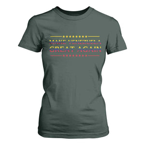 International Venezuela Gifts T Shirt For Women Make Venezuela Great Again TS12 Dark Forest Green Print Your Wear