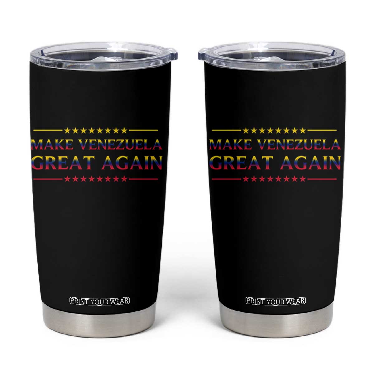 International Venezuela Gifts Tumbler Cup Make Venezuela Great Again TS12 Black Print Your Wear