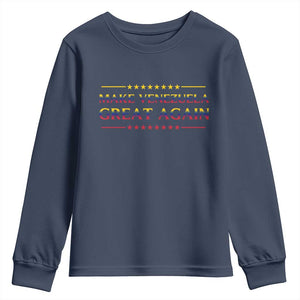 International Venezuela Gifts Youth Sweatshirt Make Venezuela Great Again TS12 Navy Print Your Wear