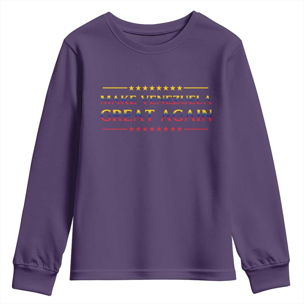 International Venezuela Gifts Youth Sweatshirt Make Venezuela Great Again TS12 Purple Print Your Wear
