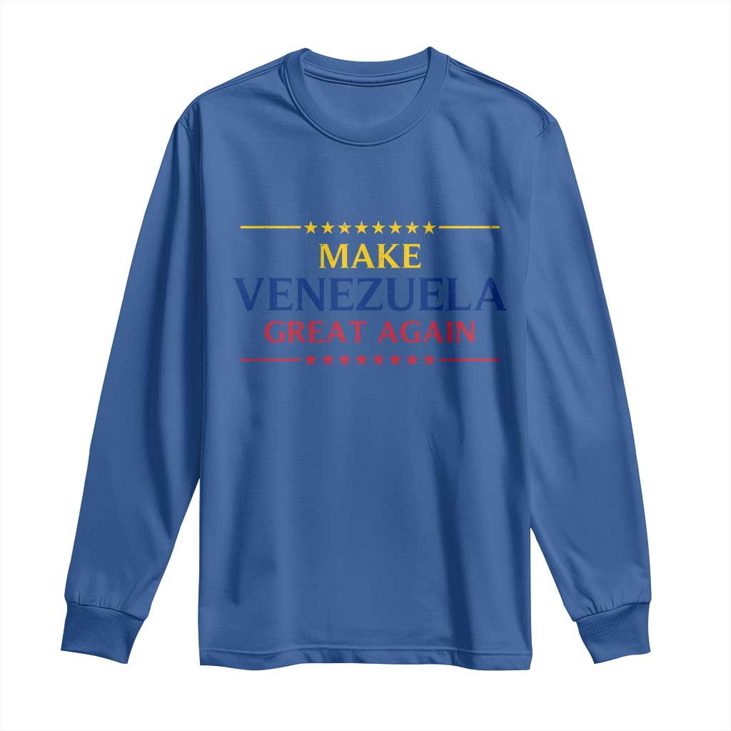 Venezuela Libre Long Sleeve Shirt Make Venezuela Great Again TS12 Royal Blue Print Your Wear