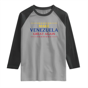 Venezuela Libre Raglan Shirt Make Venezuela Great Again TS12 Sport Gray Black Print Your Wear