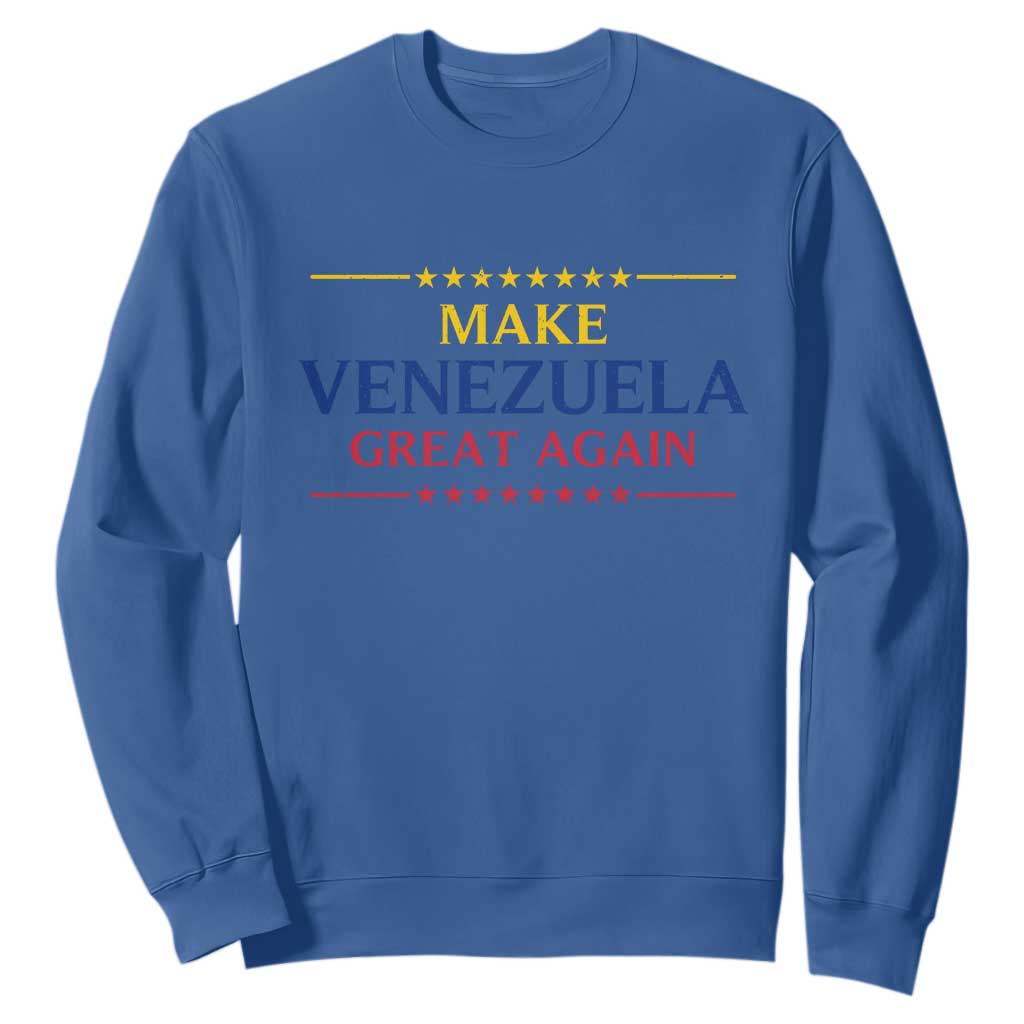 Venezuela Libre Sweatshirt Make Venezuela Great Again TS12 Royal Blue Print Your Wear