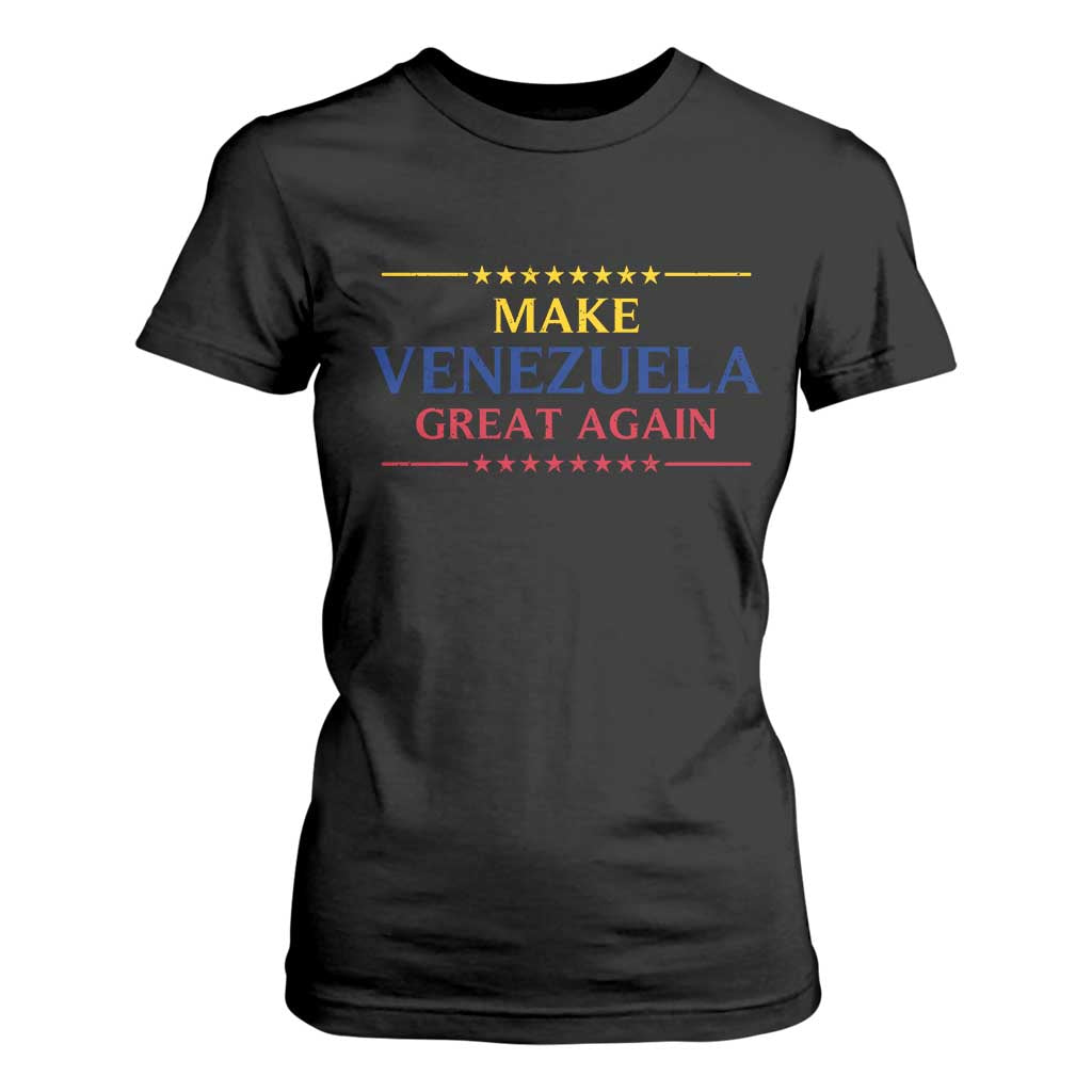 Venezuela Libre T Shirt For Women Make Venezuela Great Again TS12 Black Print Your Wear