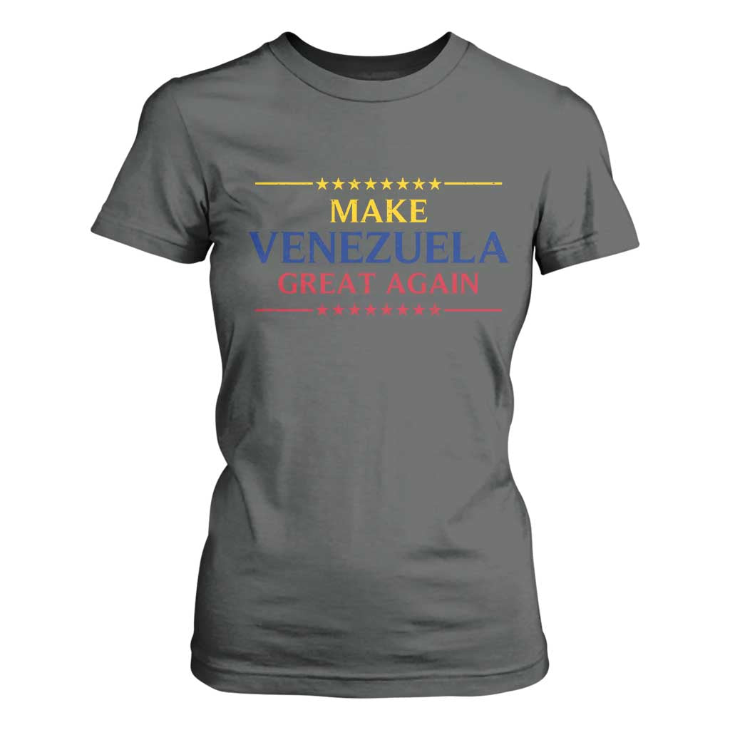 Venezuela Libre T Shirt For Women Make Venezuela Great Again TS12 Dark Heather Print Your Wear