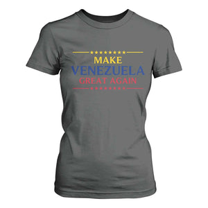 Venezuela Libre T Shirt For Women Make Venezuela Great Again TS12 Dark Heather Print Your Wear
