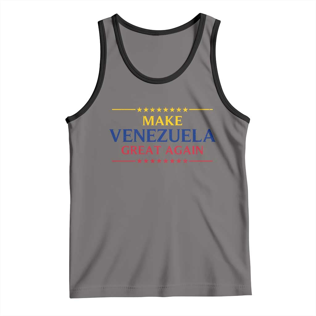 Venezuela Libre Tank Top Make Venezuela Great Again TS12 Deep Heather Black Print Your Wear