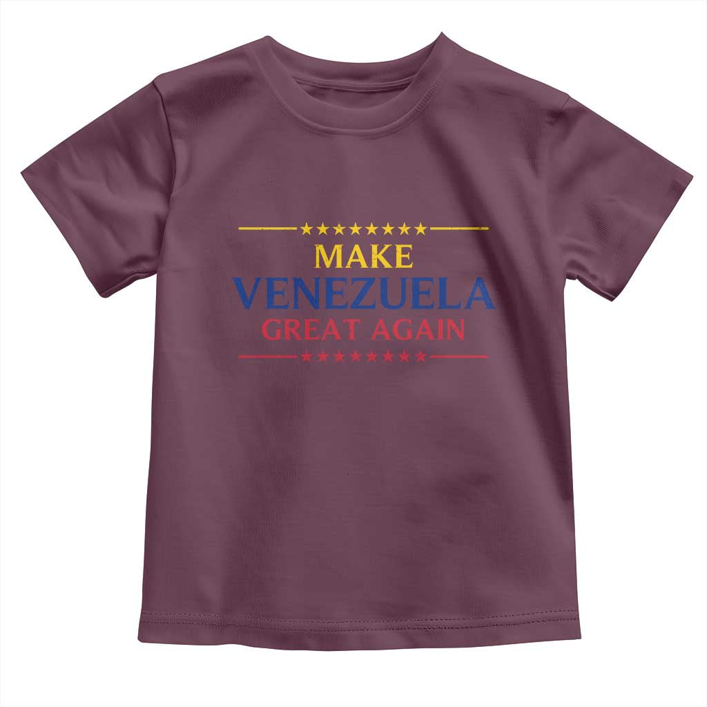 Venezuela Libre Toddler T Shirt Make Venezuela Great Again TS12 Maroon Print Your Wear