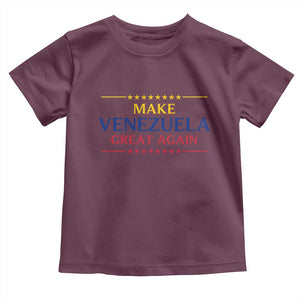 Venezuela Libre Toddler T Shirt Make Venezuela Great Again TS12 Maroon Print Your Wear