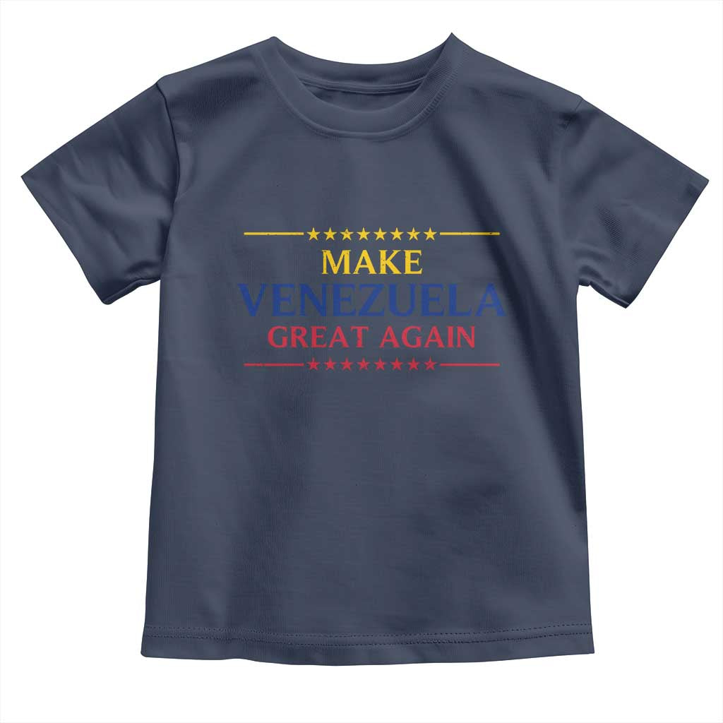 Venezuela Libre Toddler T Shirt Make Venezuela Great Again TS12 Navy Print Your Wear