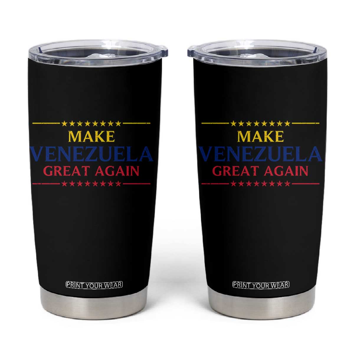 Venezuela Libre Tumbler Cup Make Venezuela Great Again TS12 Black Print Your Wear