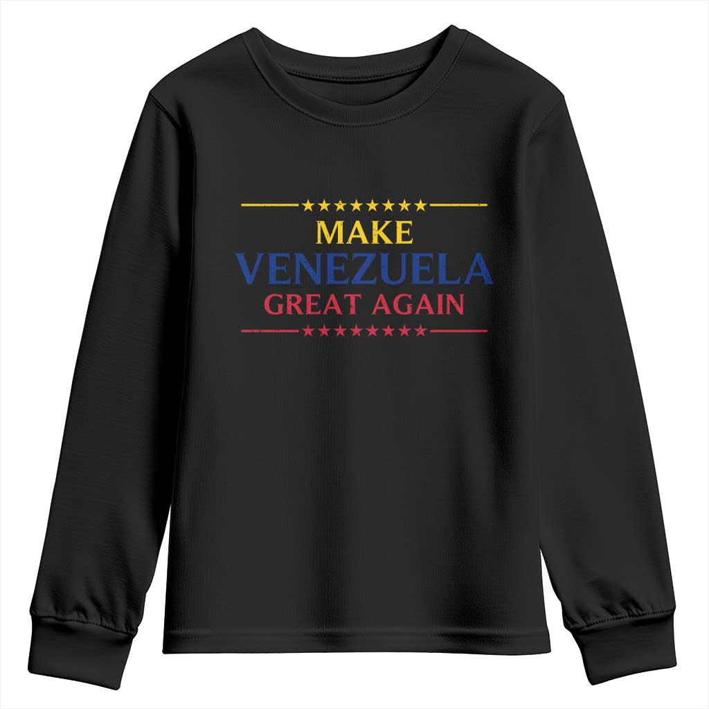 Venezuela Libre Youth Sweatshirt Make Venezuela Great Again TS12 Black Print Your Wear
