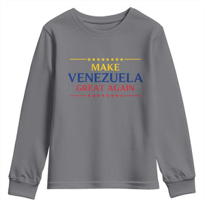 Venezuela Libre Youth Sweatshirt Make Venezuela Great Again TS12 Charcoal Print Your Wear