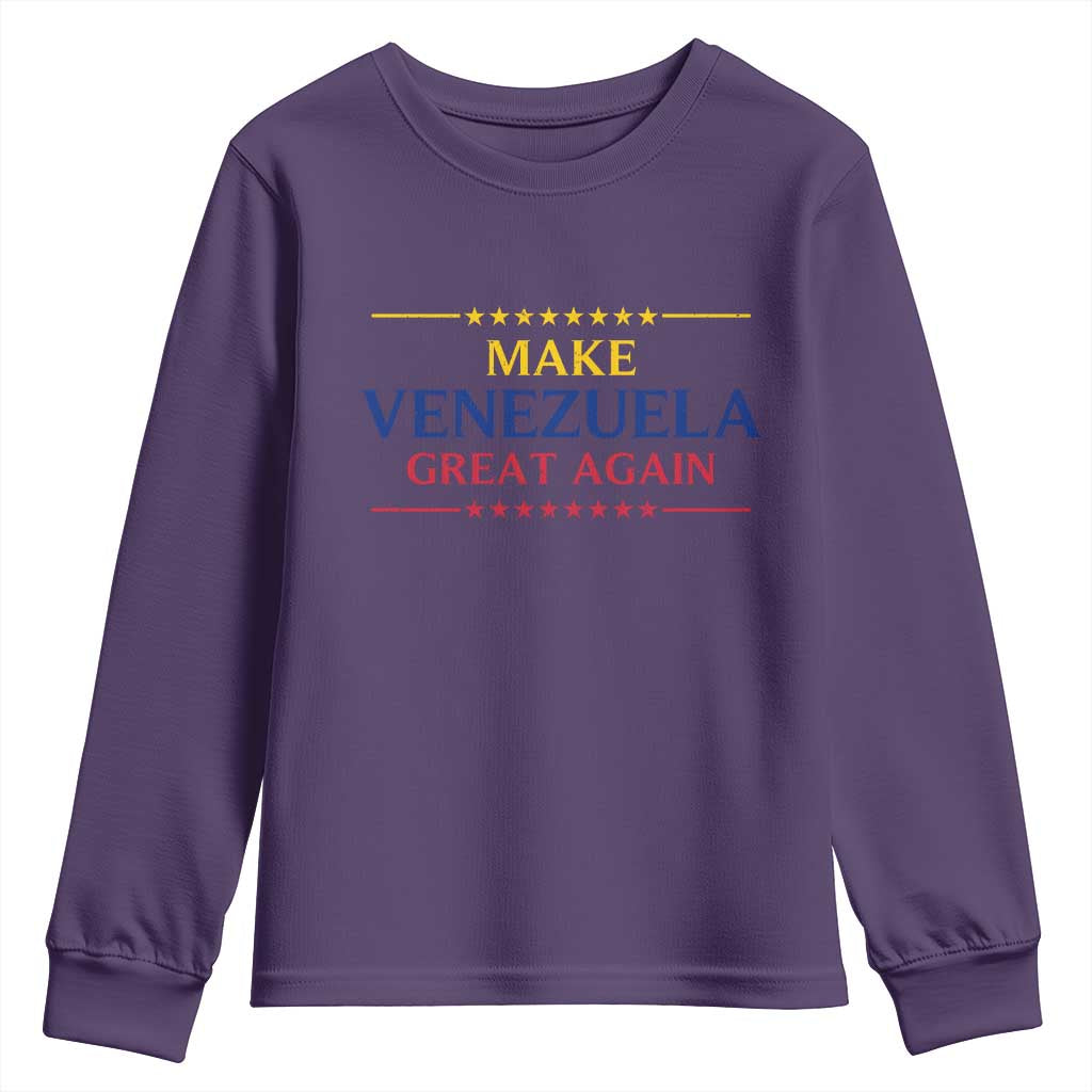 Venezuela Libre Youth Sweatshirt Make Venezuela Great Again TS12 Purple Print Your Wear