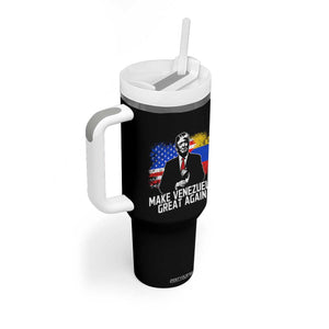 Venezuela Libre Tumbler With Handle Funny Trump Make Venezuela Great Again TS12 Print Your Wear