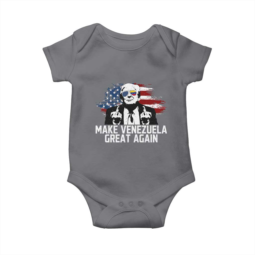 MVGA Make Venezuela Great Again Baby Onesie Funny Political Gift TS12 Charcoal Print Your Wear