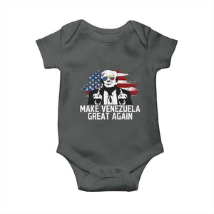 MVGA Make Venezuela Great Again Baby Onesie Funny Political Gift TS12 Dark Heather Print Your Wear