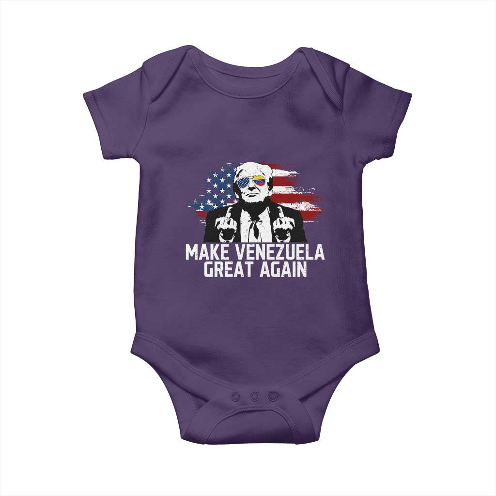 MVGA Make Venezuela Great Again Baby Onesie Funny Political Gift TS12 Purple Print Your Wear