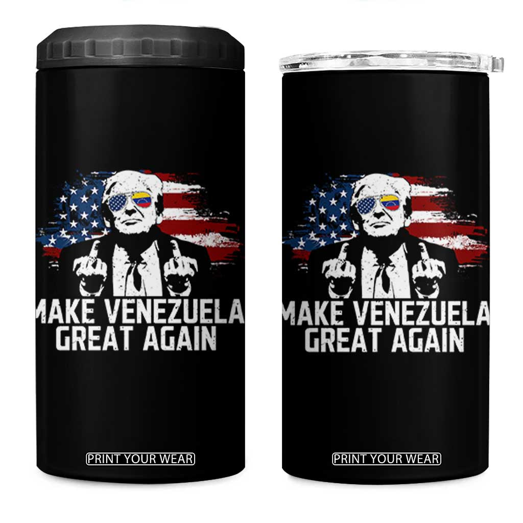 MVGA Make Venezuela Great Again 4 in 1 Can Cooler Tumbler Funny Political Gift TS12 One Size: 16 oz Black Print Your Wear
