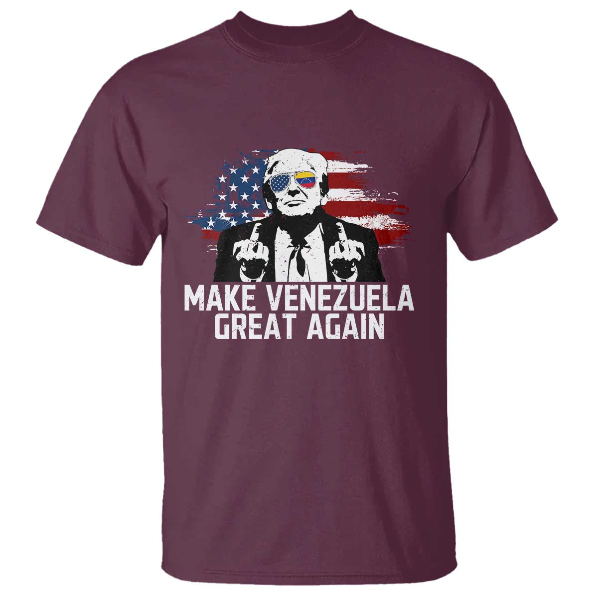 MVGA Make Venezuela Great Again T Shirt Funny Political Gift TS12 Maroon Print Your Wear