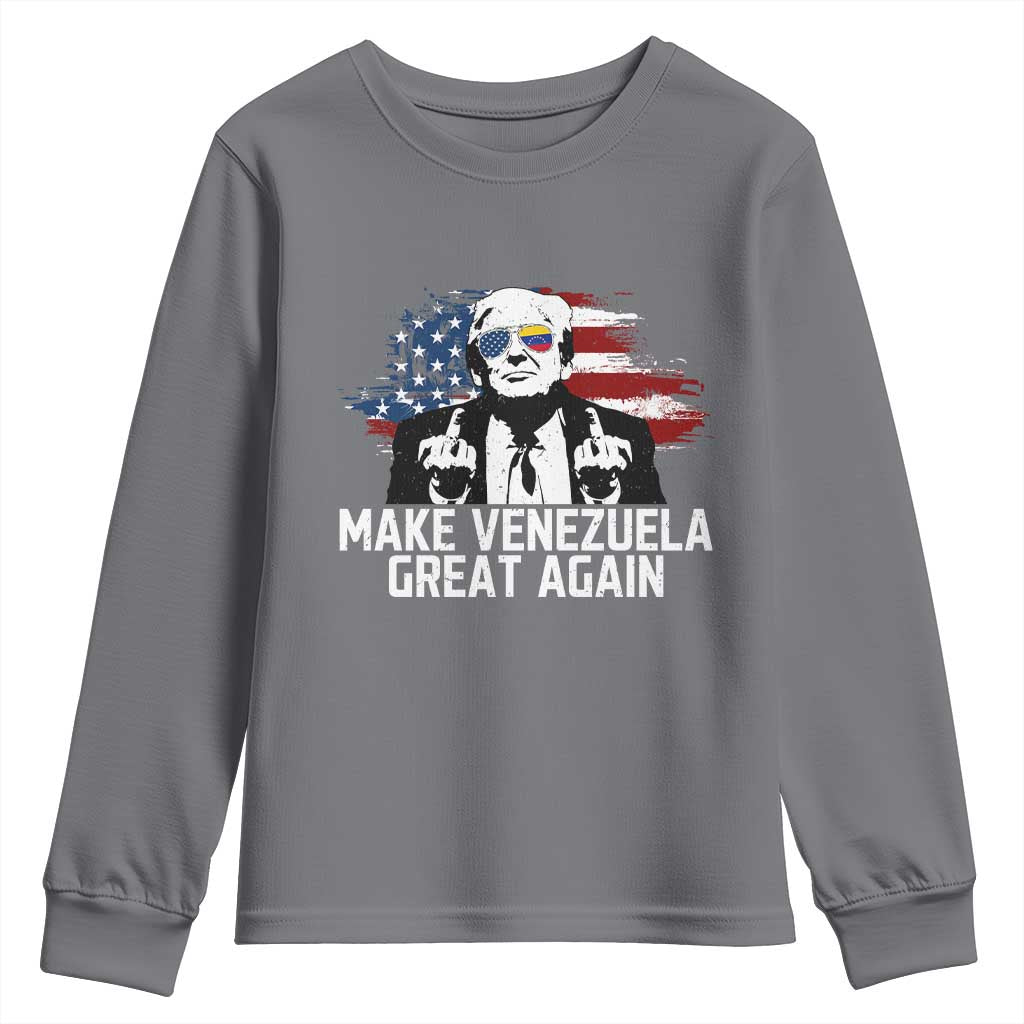 MVGA Make Venezuela Great Again Youth Sweatshirt Funny Political Gift TS12 Charcoal Print Your Wear