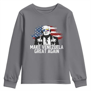 MVGA Make Venezuela Great Again Youth Sweatshirt Funny Political Gift TS12 Charcoal Print Your Wear