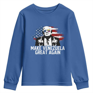MVGA Make Venezuela Great Again Youth Sweatshirt Funny Political Gift TS12 Royal Blue Print Your Wear