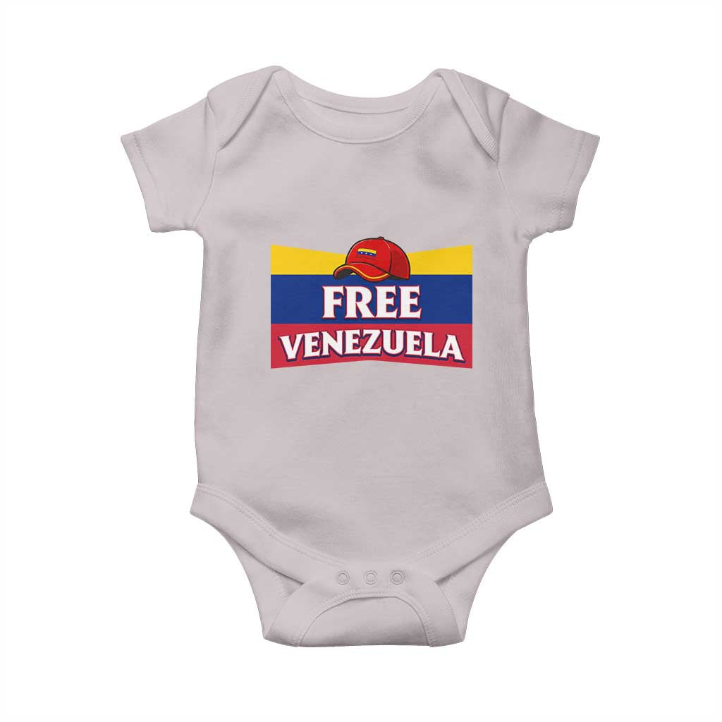 Free Venezuela Flag Patriotic Baby Onesie Venezuela Pride TS12 Ice Gray Print Your Wear