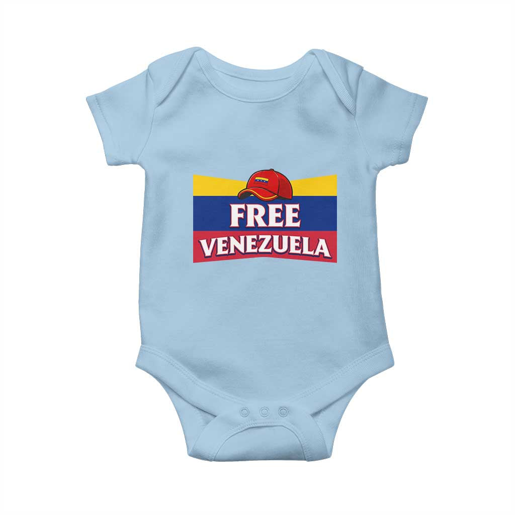 Free Venezuela Flag Patriotic Baby Onesie Venezuela Pride TS12 Light Blue Print Your Wear