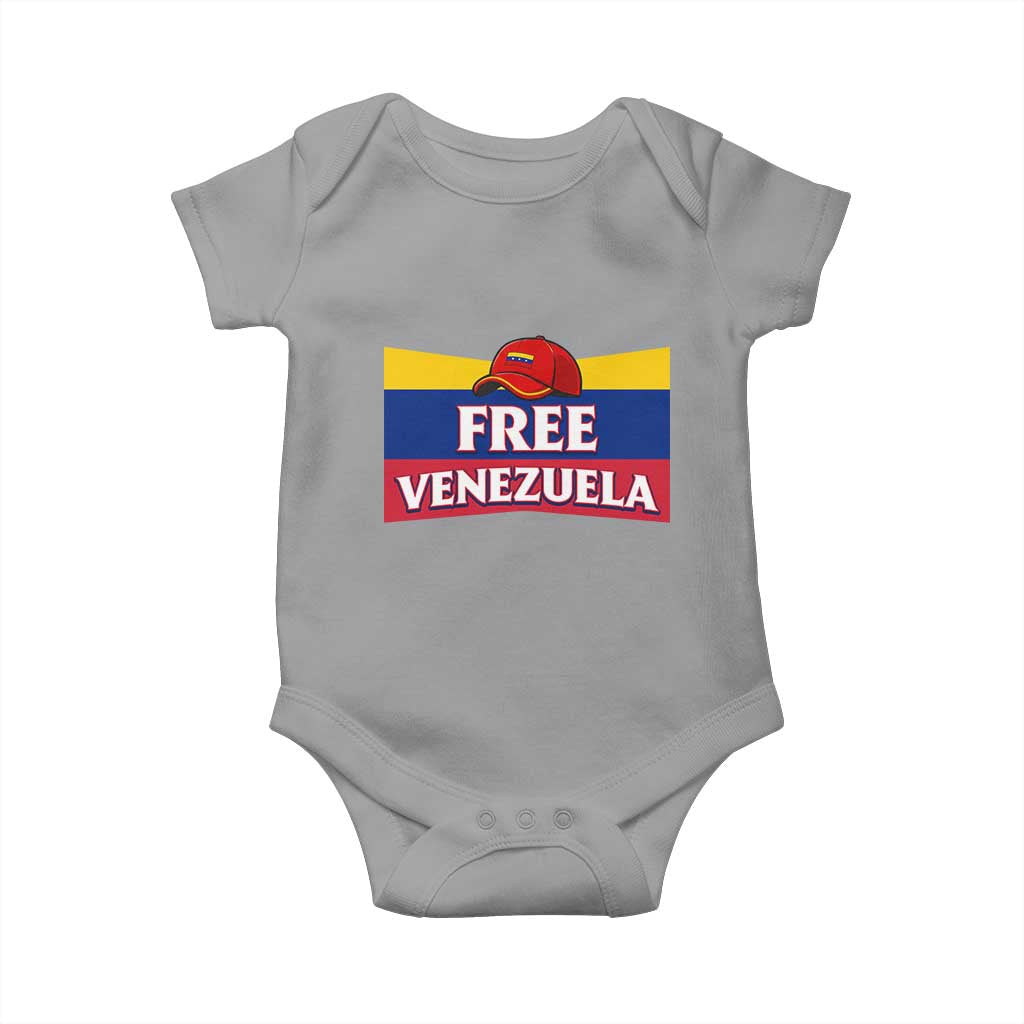 Free Venezuela Flag Patriotic Baby Onesie Venezuela Pride TS12 Sport Gray Print Your Wear
