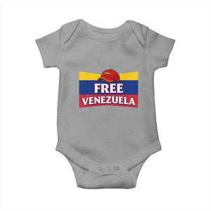 Free Venezuela Flag Patriotic Baby Onesie Venezuela Pride TS12 Sport Gray Print Your Wear