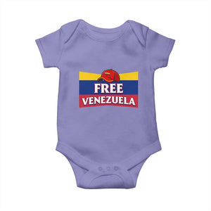 Free Venezuela Flag Patriotic Baby Onesie Venezuela Pride TS12 Violet Print Your Wear
