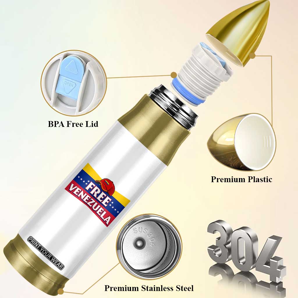 Free Venezuela Flag Patriotic Bullet Tumbler Venezuela Pride TS12 Print Your Wear