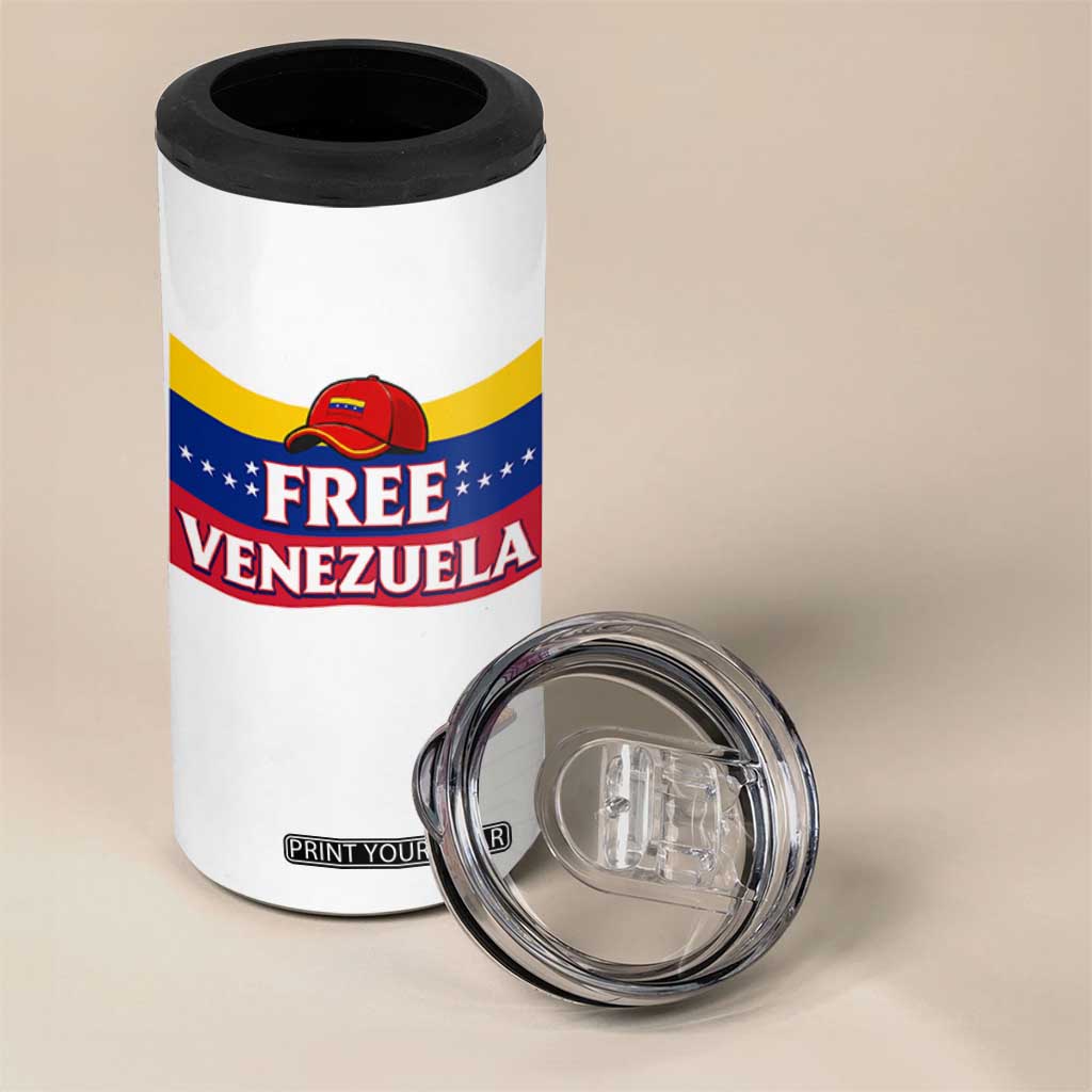 Free Venezuela Flag Patriotic 4 in 1 Can Cooler Tumbler Venezuela Pride TS12 Print Your Wear