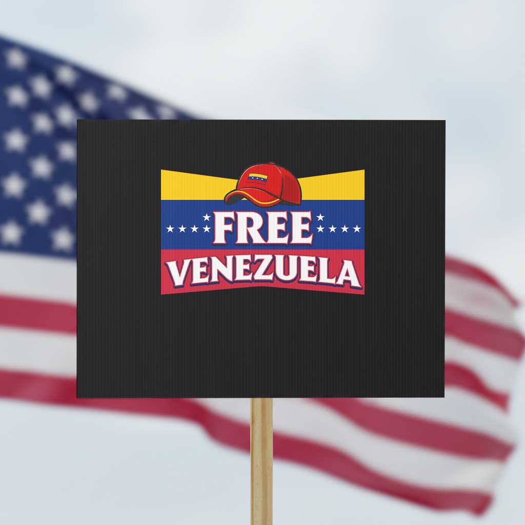 Free Venezuela Flag Patriotic Protest Sign Venezuela Pride TS12 Horizontal 18