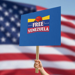 Free Venezuela Flag Patriotic Protest Sign Venezuela Pride TS12 Horizontal 18" × 24" Blue Print Your Wear