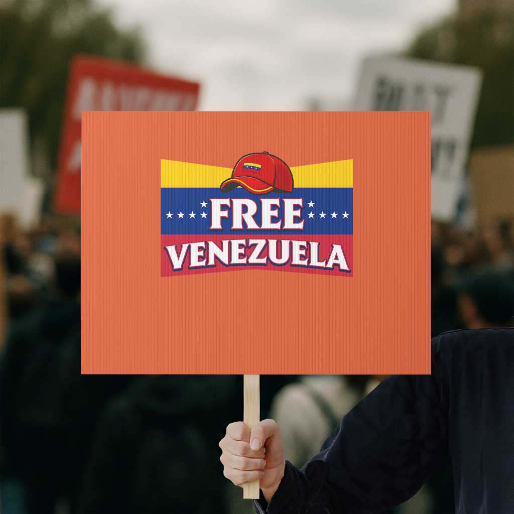 Free Venezuela Flag Patriotic Protest Sign Venezuela Pride TS12 Horizontal 18