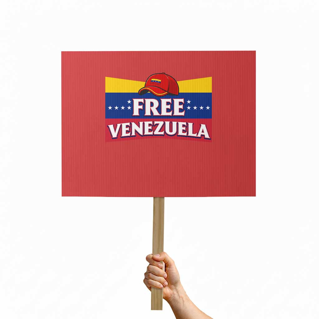 Free Venezuela Flag Patriotic Protest Sign Venezuela Pride TS12 Horizontal 18